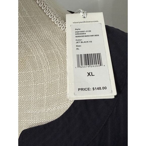 NEW Vineyard Vines Seastitch Margo Shirt Dress Nautical Black Size XL NWT $148 - Picture 3 of 3